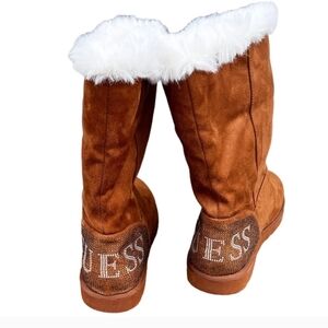 Guess Tan Boots with White Fur